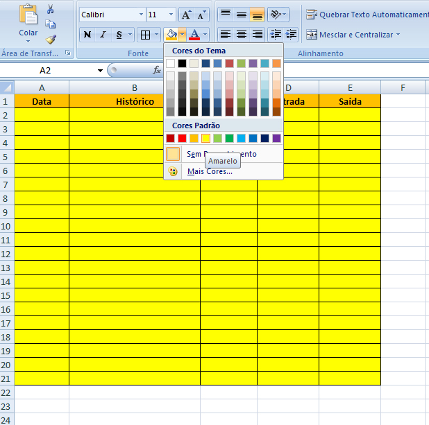 Como Montar Uma Planilha No Excel Excel Simples 7661