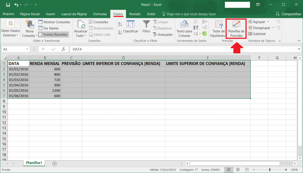 Criar Uma Previs O No Excel Excel Simples