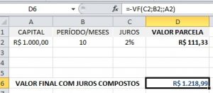 Cálculo De Juros Compostos No Excel | Excel Simples